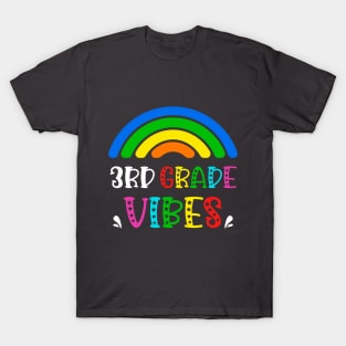 3rd Grade Vibes Rainbow Back to School Kids T-Shirt